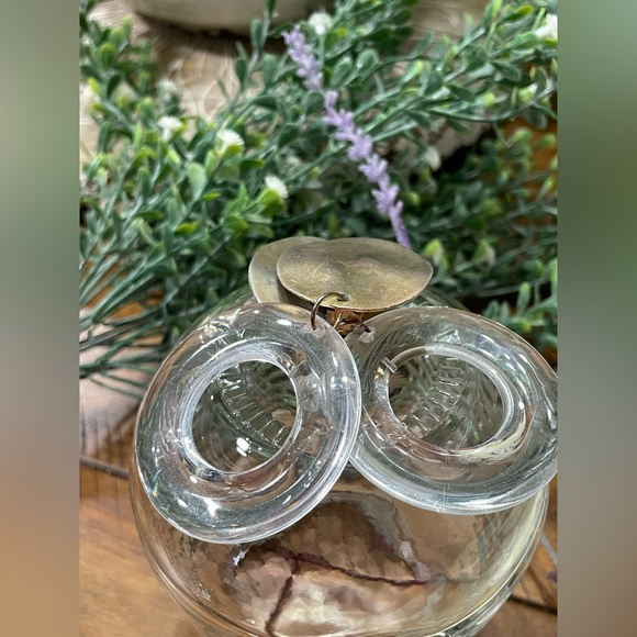 Two Pairs of Silver Engraved Round Earrings and and Lucite Large Hoop Earrings - Picture 7 of 8